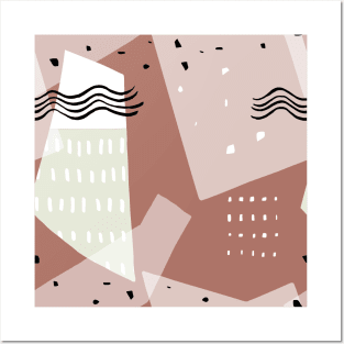 Abstract Lines And Soft Colors Posters and Art